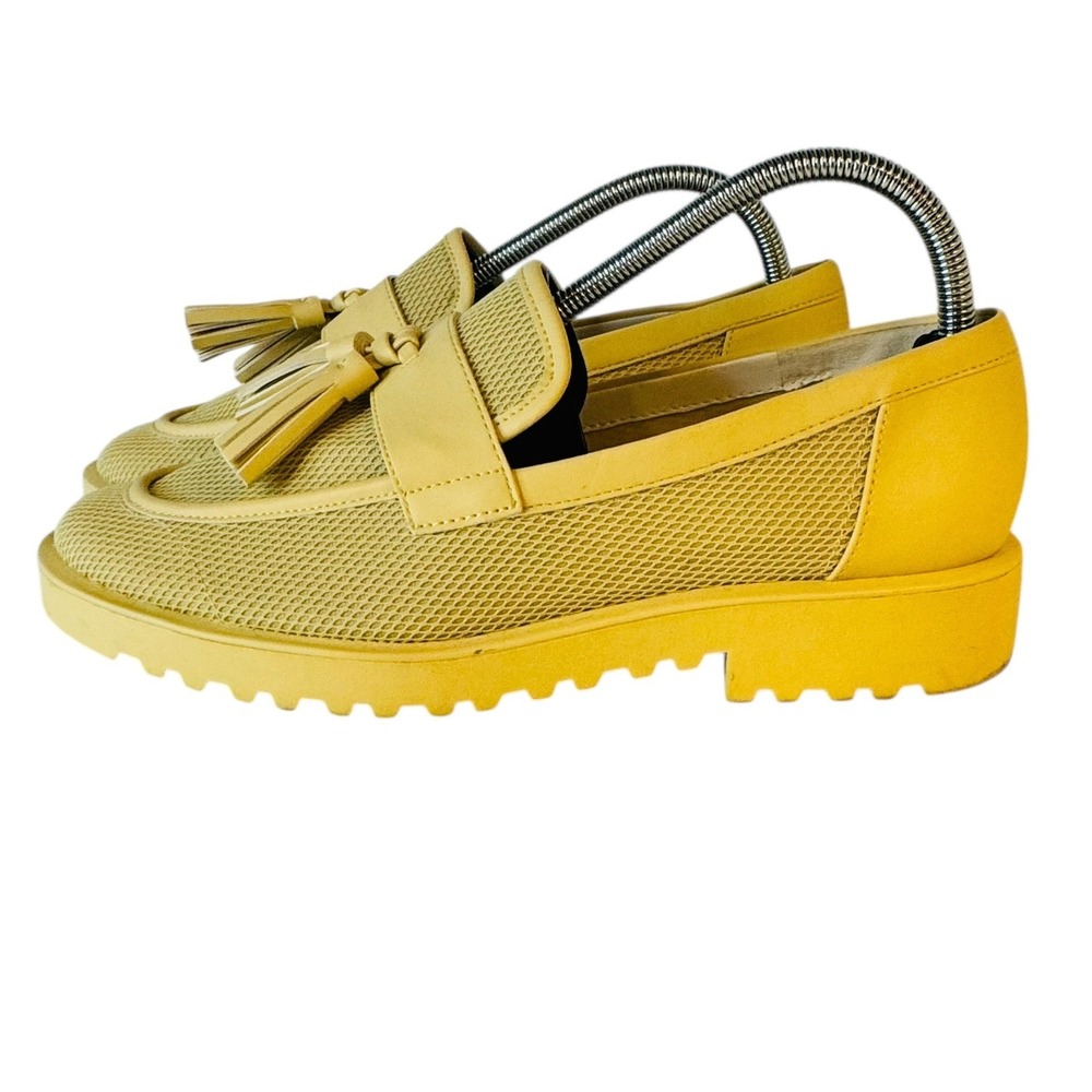 Franco Sarto Carolynn Mesh Tassel Lug Loafer Flats Women's Shoes‎ Excellent 9.5